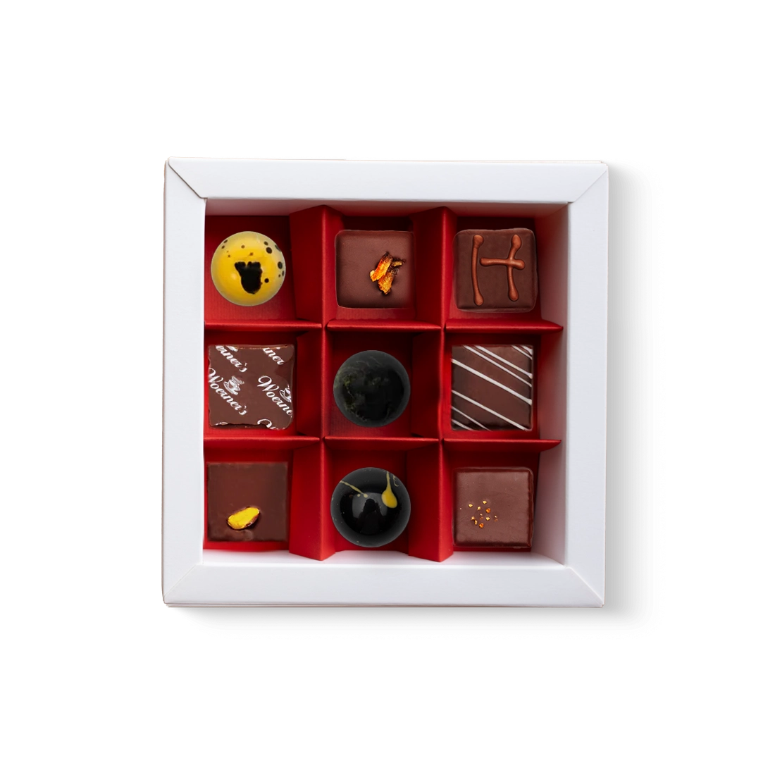 Pralinen Herzschachtel 9er alkoholfrei