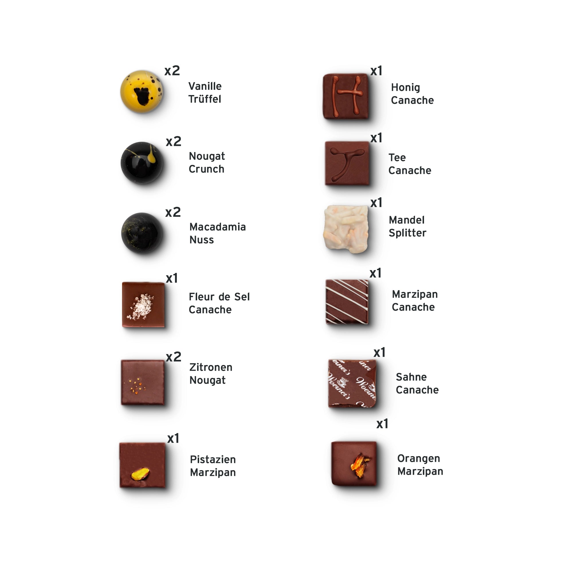 Pralinenpackung 16er alkoholfrei